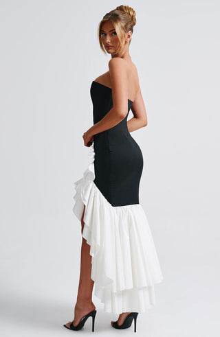 Angelina Maxi Dress - Black/White - glavon