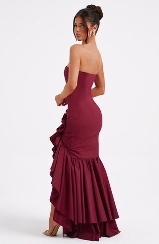Angelina Maxi Dress - Burgundy - glavon