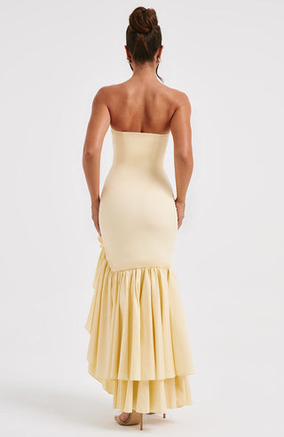 Angelina Maxi Dress - Lemon - glavon