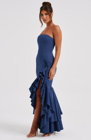 Angelina Maxi Dress - Navy - glavon