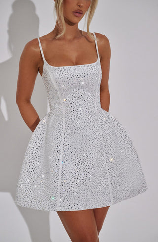 Angelique Mini Dress - Ivory - glavon