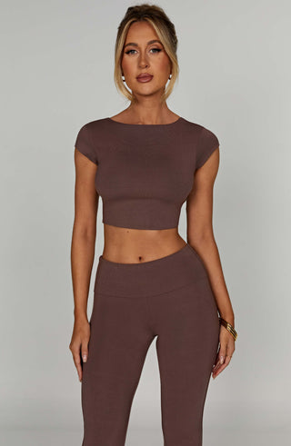 Anika Top - Chocolate - glavon