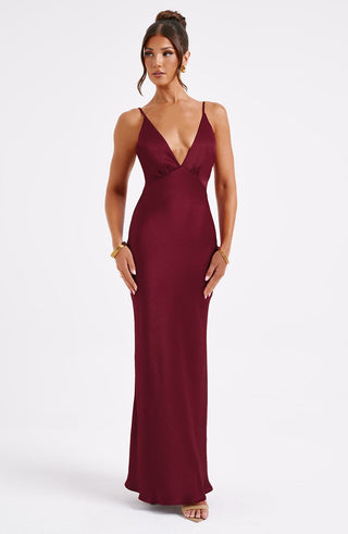 Anja Maxi Dress - Burgundy - glavon