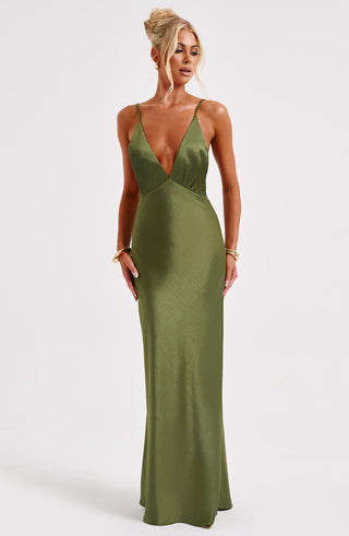Anja Maxi Dress - Khaki - glavon