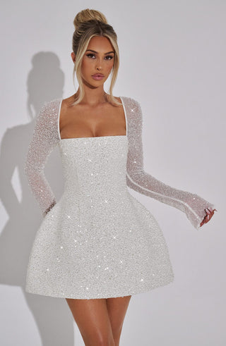 Annabelle Mini Dress - Ivory - glavon
