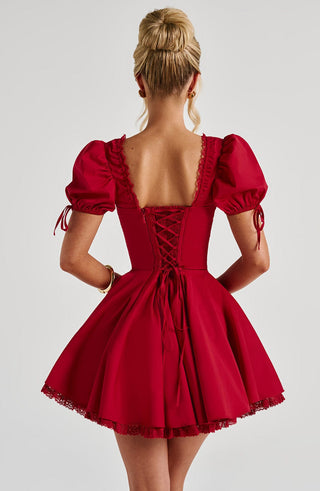 Annie Mini Dress - Red - glavon