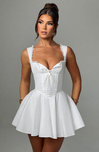 Antonella Mini Dress - Ivory - glavon