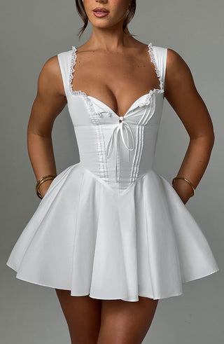 Antonella Mini Dress - Ivory - glavon