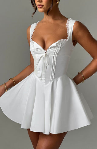 Antonella Mini Dress - Ivory - glavon