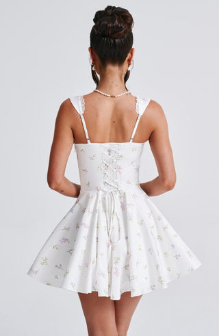 Antonella Mini Dress - Multi Floral Print - glavon
