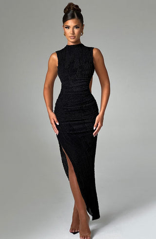 Aphrodite Midi Dress - Black - glavon