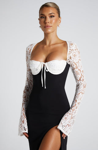 Aria Maxi Dress - Black/White - glavon