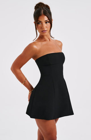 Asha Mini Dress - Black - glavon