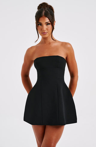 Asha Mini Dress - Black - glavon