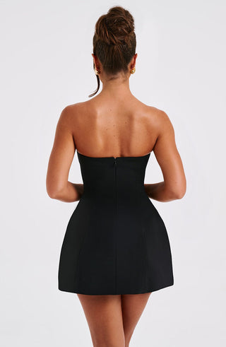 Asha Mini Dress - Black - glavon