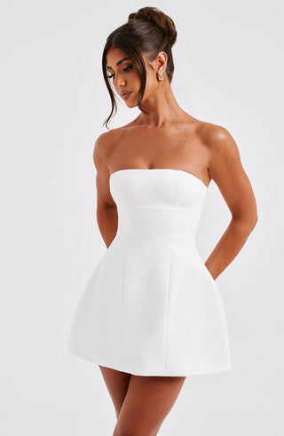 Asha Mini Dress - Ivory - glavon