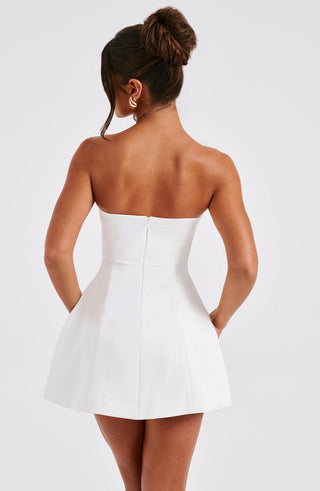 Asha Mini Dress - Ivory - glavon