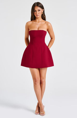 Asha Mini Dress - Wine - glavon