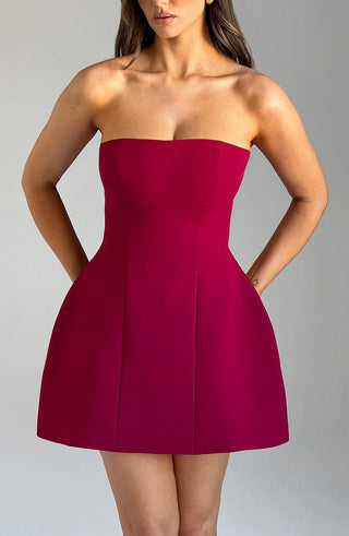Asha Mini Dress - Wine - glavon