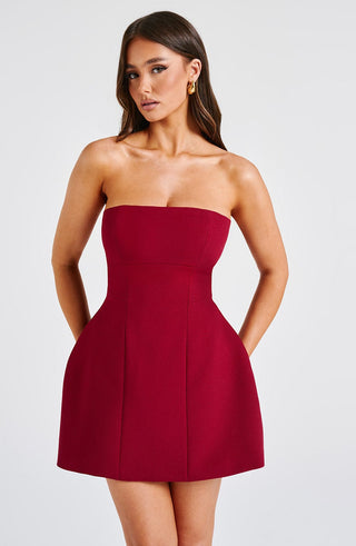 Asha Mini Dress - Wine - glavon