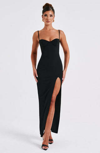 Asteria Maxi Dress - Black - glavon