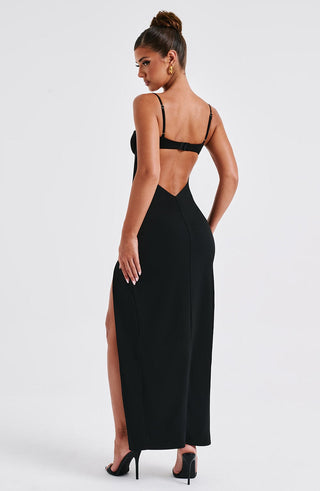 Asteria Maxi Dress - Black - glavon