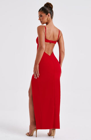 Asteria Maxi Dress - Red - glavon