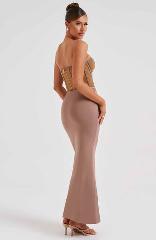 Astrid Maxi Skirt - Chocolate - glavon