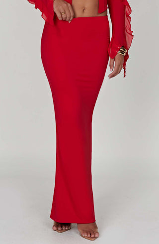 Astrid Maxi Skirt - Red - glavon