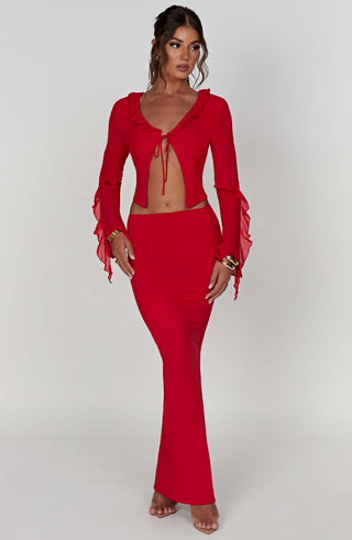 Astrid Maxi Skirt - Red - glavon