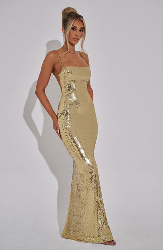 Atari Maxi Dress - Gold - glavon