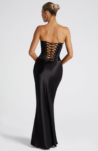 Atlanta Maxi Skirt - Black - glavon