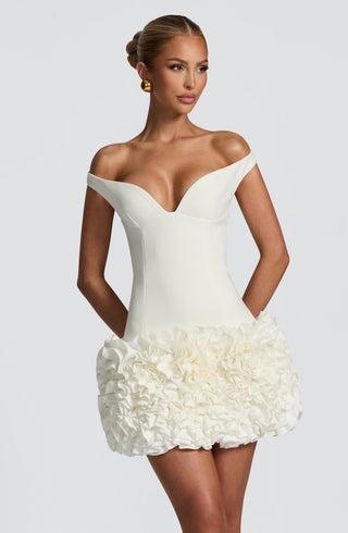Aveta Mini Dress - Ivory - glavon
