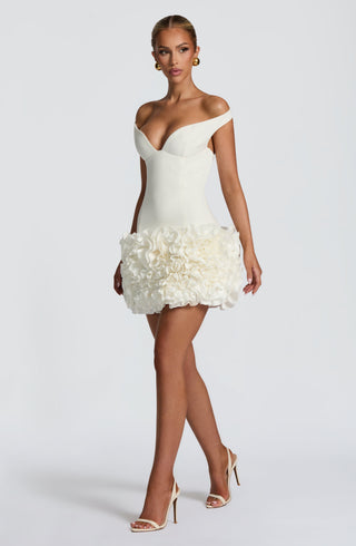 Aveta Mini Dress - Ivory - glavon