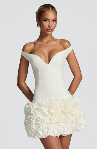 Aveta Mini Dress - Ivory - glavon