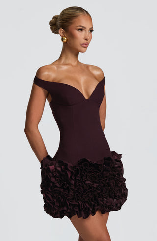 Aveta Mini Dress - Plum - glavon