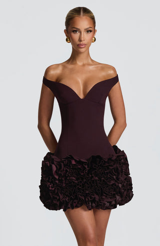 Aveta Mini Dress - Plum - glavon