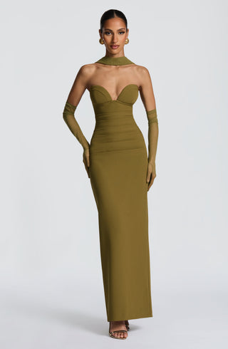 Ayla Scarf - Deep Olive - glavon