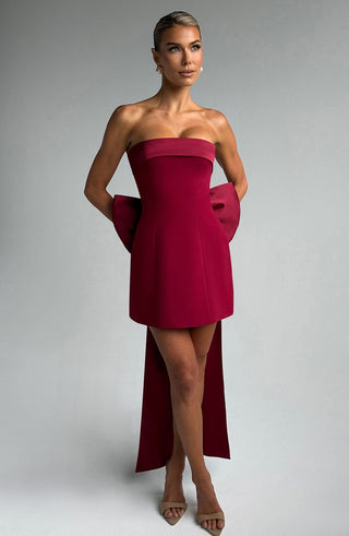 Barbara Mini Dress - Wine - glavon
