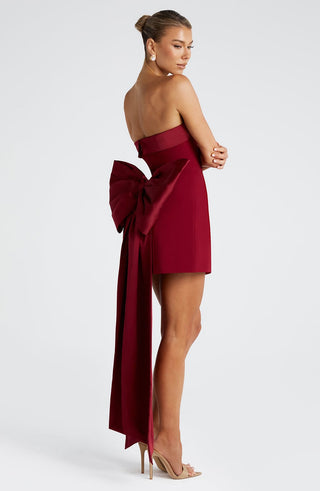 Barbara Mini Dress - Wine - glavon