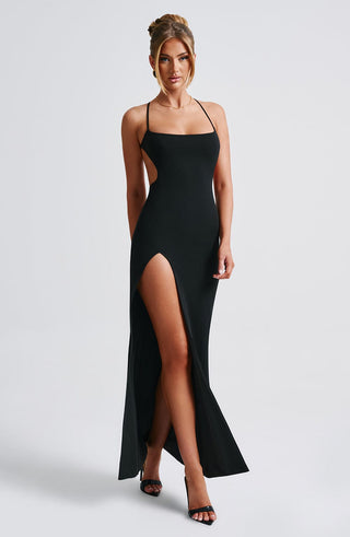 Beatrix Maxi Dress - Black - glavon