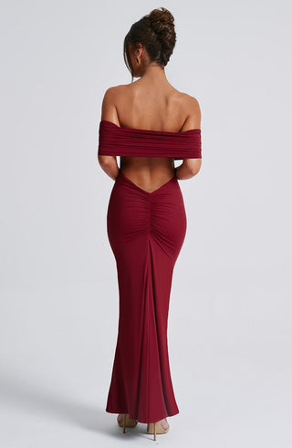 Belinda Maxi Dress - Burgundy - glavon