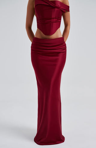 Bernadette Maxi Skirt - Burgundy - glavon