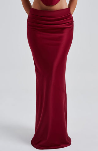 Bernadette Maxi Skirt - Burgundy - glavon