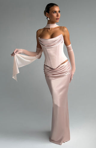 Bernadette Maxi Skirt - Soft Peach - glavon