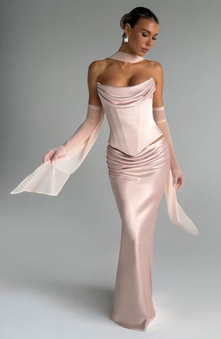 Bernadette Maxi Skirt - Soft Peach - glavon