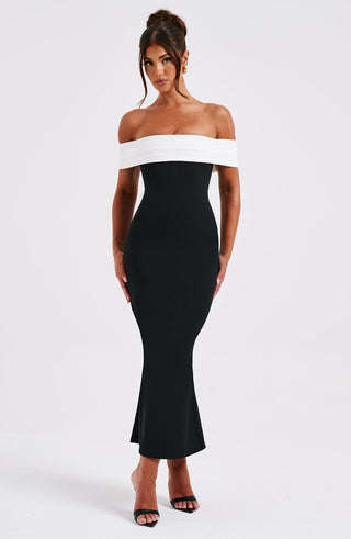 Bex Midi Dress - Black/White - glavon