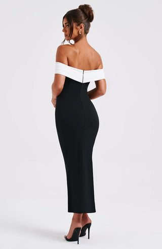Bex Midi Dress - Black/White - glavon
