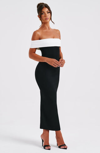 Bex Midi Dress - Black/White - glavon