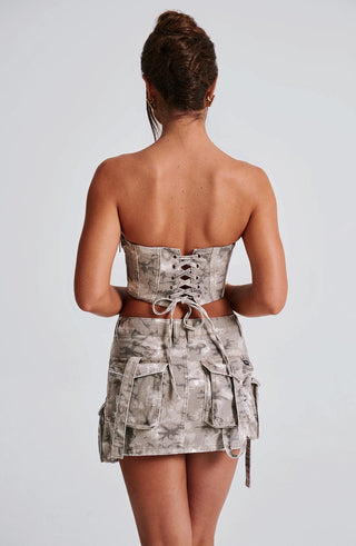 Billie Mini Skirt - Camo Print - glavon